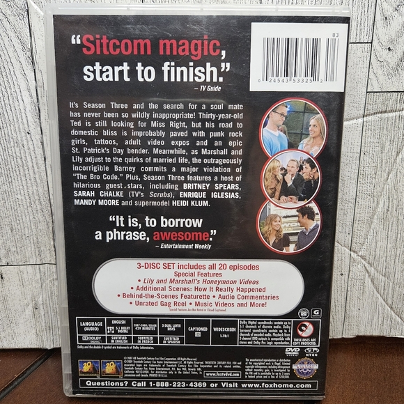 How I Met Your Mother Season 3 DVD 3-Disc Set The Legendary Season 3 - Picture 5 of 5
